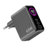 Caricabatterie Celly TCSCREEN2C1A65W 65W GaN 3 Porte con Display