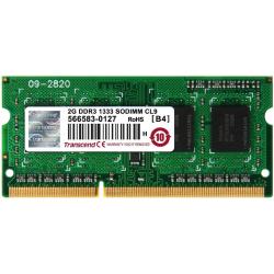 Modulo RAM DDR3 SODIMM Transcend 2GB PC3-10600 1333MHz