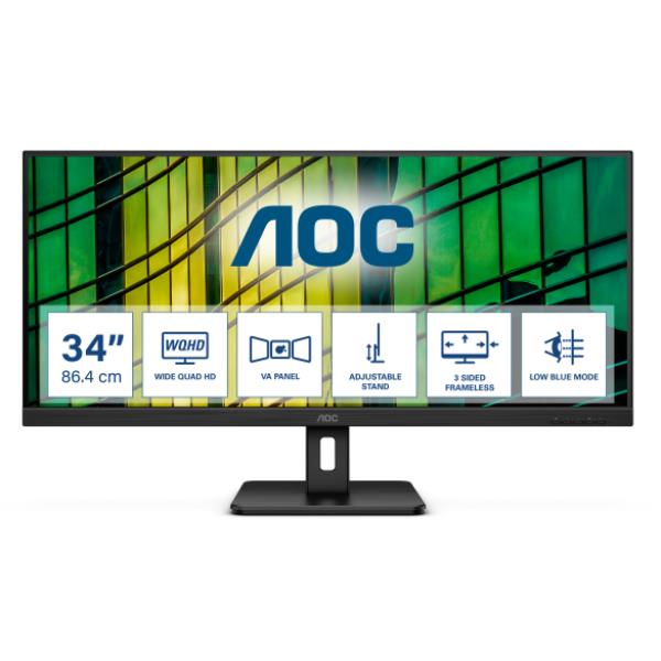 Monitor AOC U34E2M 34" UltraWide 3.440x1.440 VA 21:9