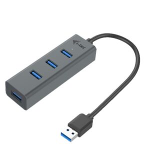 Hub USB I-Tec 4 Porte USB-A 3.0 5Gbps Grigio