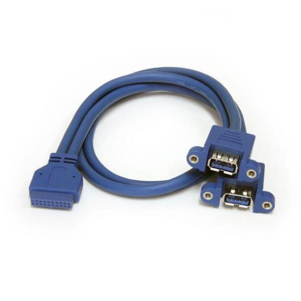 Cavo Estensione USB 3.0 Startech a 2 Porte per Pannello - SKU: USB3SPNLAFHD