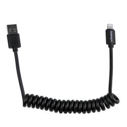 Cavo Lightning Startech a Spirale 60cm USB 2.0 Nero