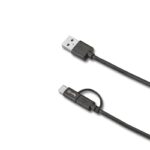 Cavo USB-C a Micro USB Celly 15W 3A 1 metro con Adattatore