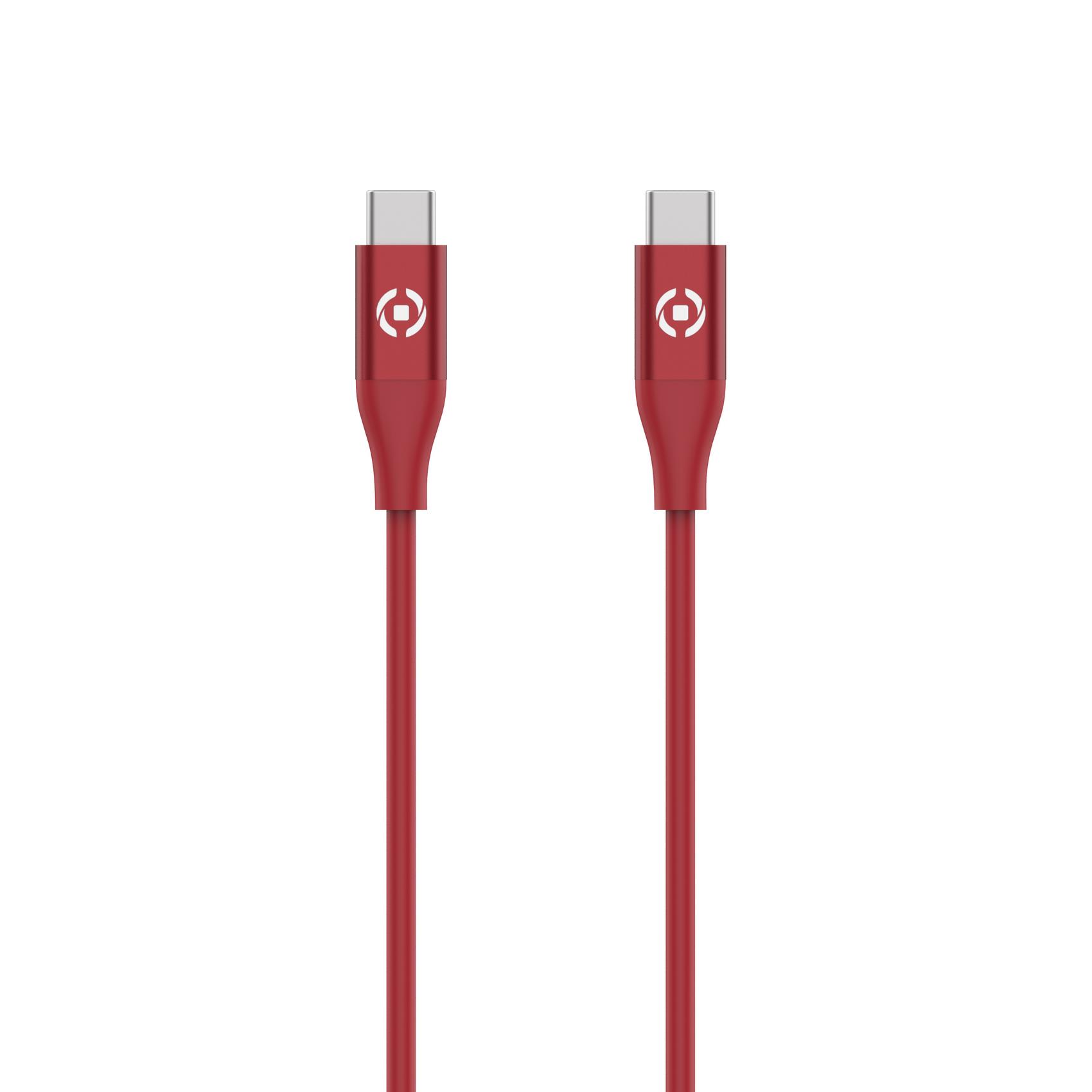 Cavo USB-C Celly 60W Power Delivery 1.5m Rosso