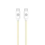 Cavo USB-C Celly Cotton Braided 1.5m 60W Power Delivery Giallo