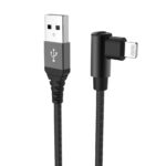 Cavo USB-A/Lightning Celly L-Shaped 1m Nylon 12W
