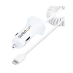 Cavo Auto Lightning Startech 1m Spirale Integrato 2 Porte USB