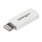 Adattatore Lightning a Micro USB Startech per iPhone iPad Bianco 26.5cm