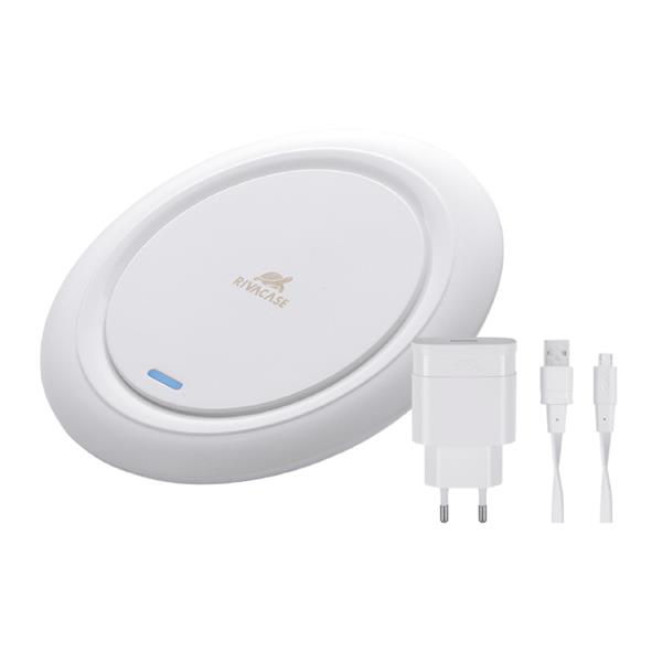 Caricabatterie Wireless Rivacase 10W Tappetino Ricarica USB-C Bianco