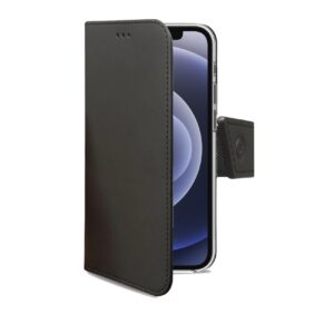 Custodia Smartphone Celly Wally per iPhone 13 Pro in Similpelle Nero