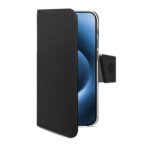 Custodia Smartphone Celly Wally per iPhone 16 Pro in Similpelle Nero