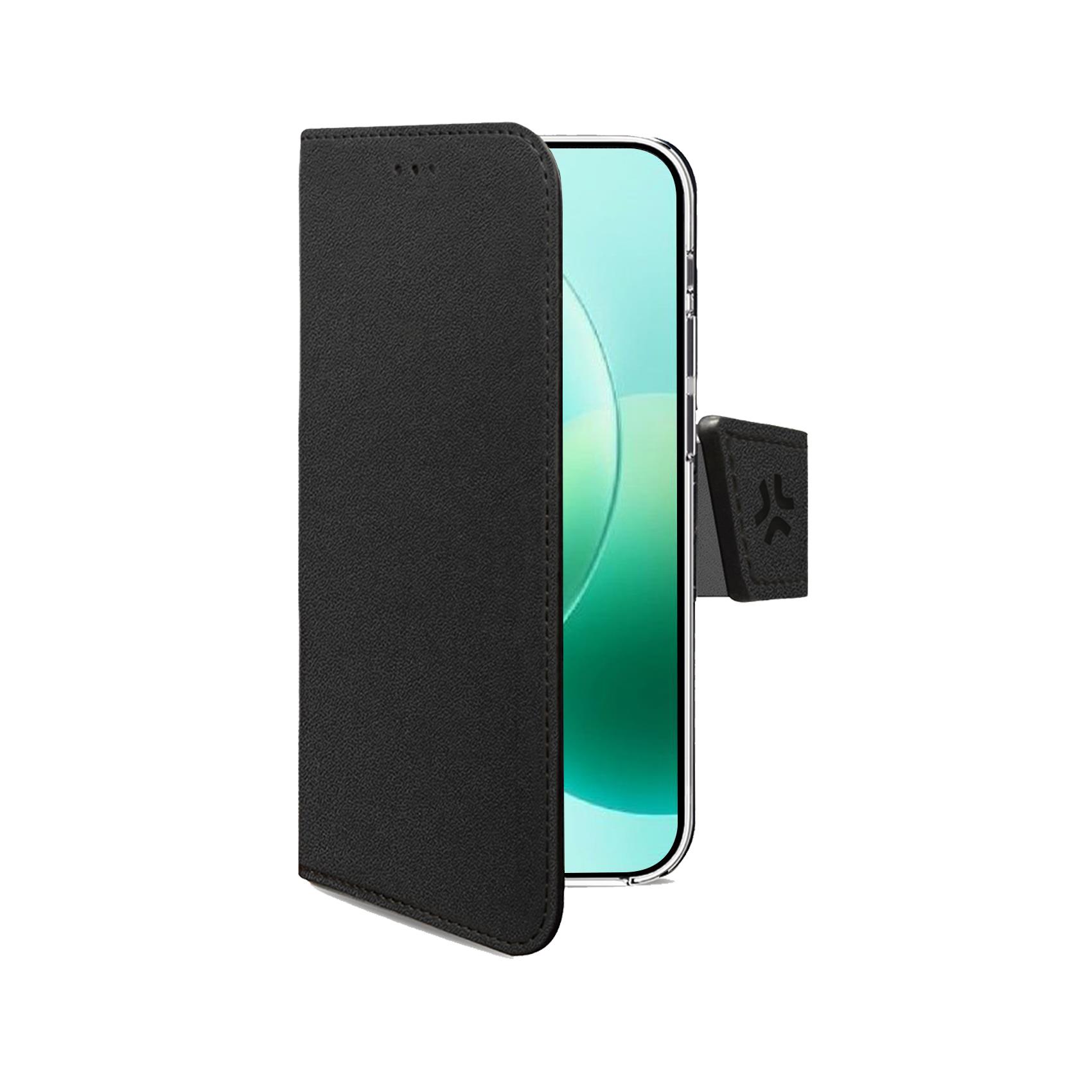 Custodia Smartphone Celly Wally per Honor 400 Lite in Similpelle Nera