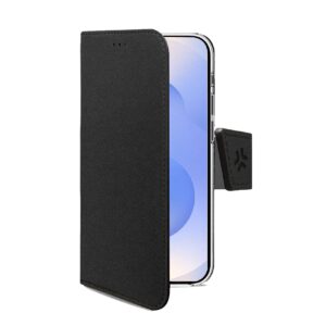 Custodia Celly Wally per Samsung Galaxy S25 FE in Similpelle Nera