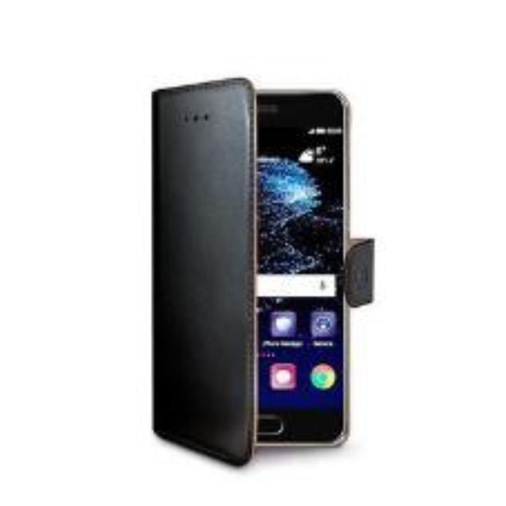 Custodia Smartphone Celly Wally per Huawei P10 Plus in Similpelle Nero