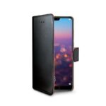 Custodia Smartphone Celly Wally per Huawei P20 in Similpelle Nero