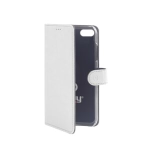 Custodia Smartphone Celly Wally per iPhone SE 2022/2020/8/7/6s/6 Bianca Similpelle