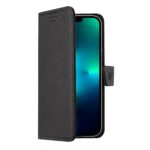 Custodia Celly WallyMag per iPhone 13 in Similpelle Nera
