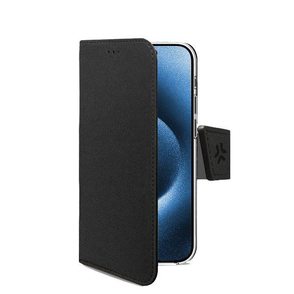 Custodia Celly WallyMag per iPhone 17 Pro Max in Similpelle Nera