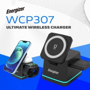 Power Bank Energizer Wireless Magnetic Stand 3-in-1 15W Nero