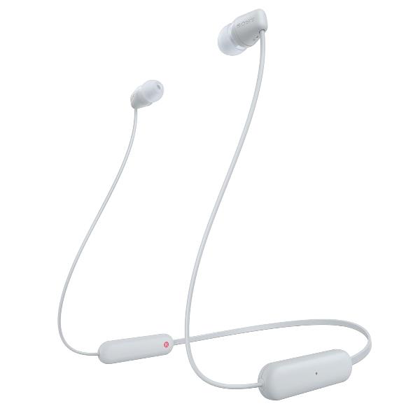 Auricolari Bluetooth Sony WI-C100 Bianchi con Microfono