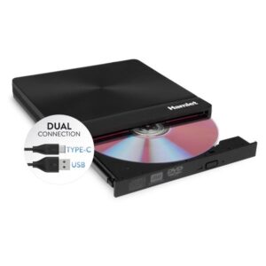 Masterizzatore DVD Esterno Hamlet XDVDSLIM3AC USB-C/USB 3.0 Slim