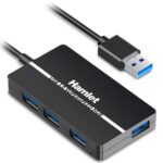Hub USB 3.0 Hamlet XHUB-04U3 4 Porte Slim Autoalimentato Nero