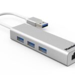 Adattatore USB 3.0 a LAN Ethernet Hamlet XHUB330LAN Bianco