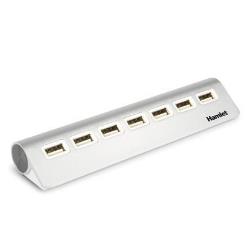 Hub USB 2.0 Hamlet XHUB7020AL 7 Porte Alimentato Alluminio