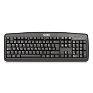 Tastiera Hamlet XKKITA2-D1W-BK USB Layout Tedesco Nero