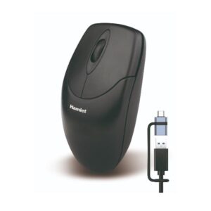 Mouse Ottico Hamlet XMICEU2-CX USB-A/USB-C 1000 DPI