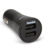 Caricabatteria Auto Hamlet XPW12U234 2 Porte USB 5V 2.4A per Tablet