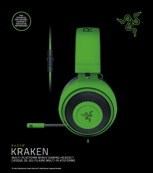 Cuffie Gaming Razer Kraken Green 3.5mm Nero - immagine 6