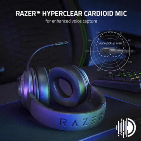 Cuffie Gaming Razer Kraken V3 X USB con Microfono e Noise Canceling - immagine 4