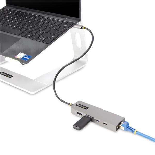 Hub USB-C Startech 3 Porte + Ethernet 2.5Gbps + PD 100W - immagine 4