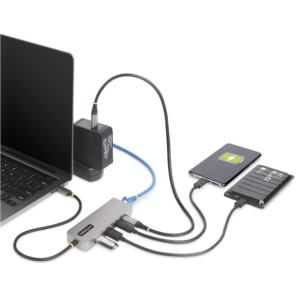 Hub USB-C Startech 3 Porte + Ethernet 2.5Gbps + PD 100W - immagine 6