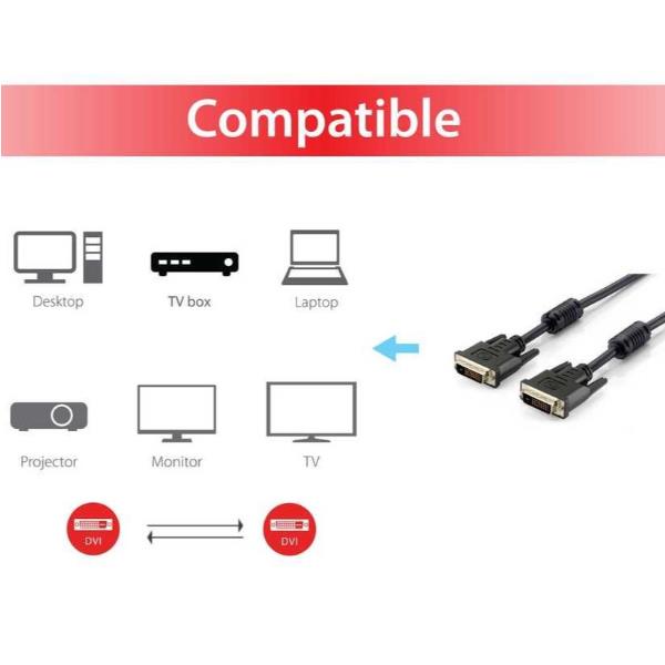 Cavo DVI-D Dual Link Equip 24+1 Maschio/Maschio 3 metri - immagine 5