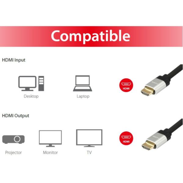 Cavo HDMI 2.0 Equip 4K/60Hz 7.5m Alluminio - immagine 4