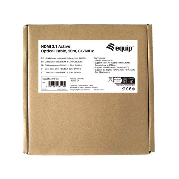 Cavo HDMI 2.1 Equip 8K/60Hz Ottico Attivo 20 metri - immagine 4