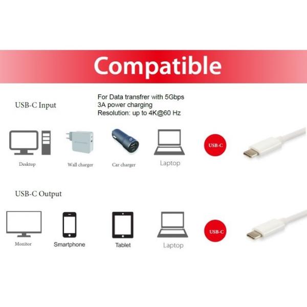 Cavo USB-C EQUIP 2m USB 3.2 Gen 2 PD 60W 4K60Hz - SKU: 128352 - Immagine 2