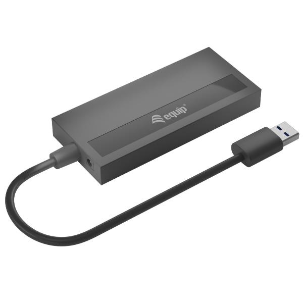 Hub USB 3.2 Gen 1 Equip 4 Porte con Adattatore USB-C Grigio - immagine 7