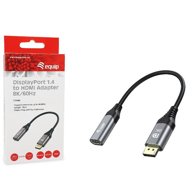 Adattatore DisplayPort 1.4 a HDMI 8K/60Hz Equip - immagine 3