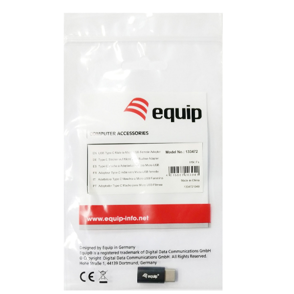 Adattatore USB-C a Micro USB Equip Nero - immagine 3