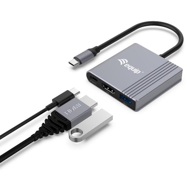 Adattatore USB-C 3 in 1 Equip HDMI 4K 60Hz USB-A PD 100W - immagine 8