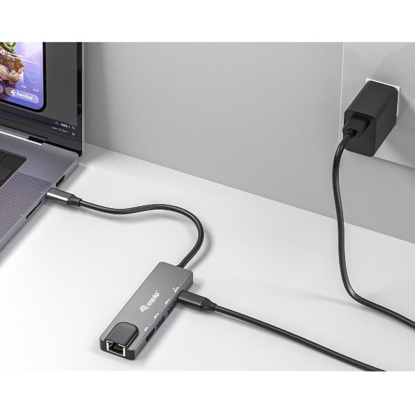 Adattatore USB-C 5 in 1 Equip HDMI 4K Gigabit LAN PD 100W - immagine 6