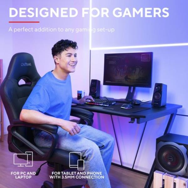 Casse PC 2.1 Trust GXT 38 Tytan Subwoofer Legno 60W Telecomando - immagine 2