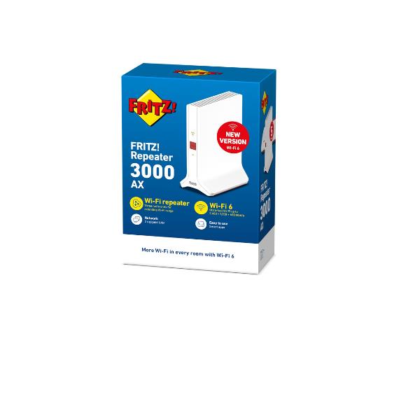 Access Point WiFi 6 Avm FRITZ!REPEATER 3000 AX 5GHz 2400Mbps 2 Porte LAN - immagine 3