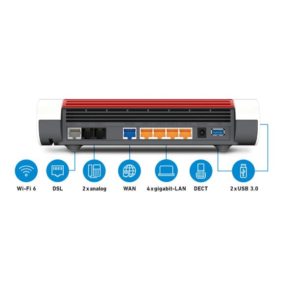 Router AVM FRITZ!Box 7590 AX Gigabit WiFi 6 Mesh - immagine 2