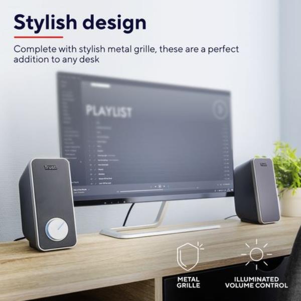 Casse PC Trust ARYS 2.0 14W RMS con Presa Cuffie - immagine 8
