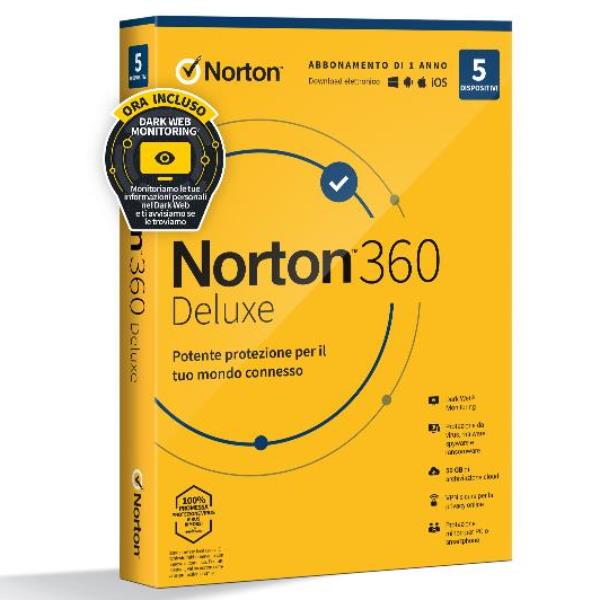 Antivirus Norton 360 Deluxe 5 Device 50GB IT Box