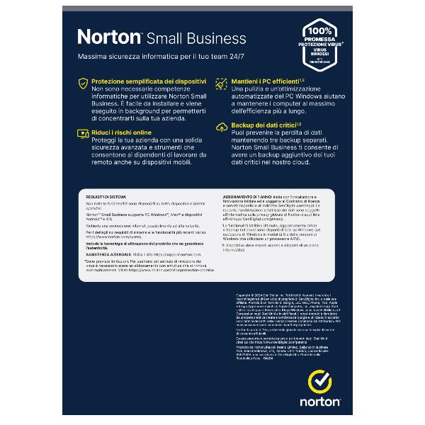 Software Antivirus Norton Small Business Box Licenza 6 Dispositivi 12 Mesi - immagine 3